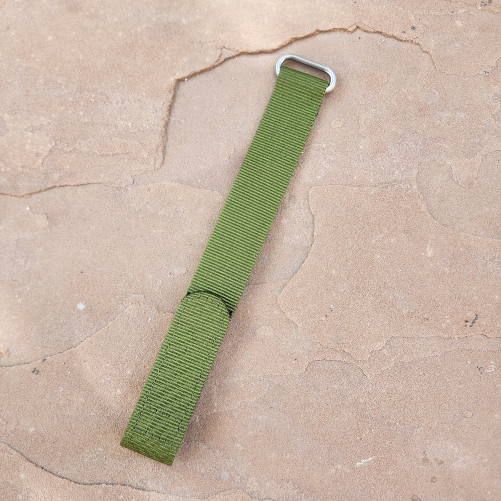 Barracuda Watch Strap Hook and Loop Closure Green 22mm